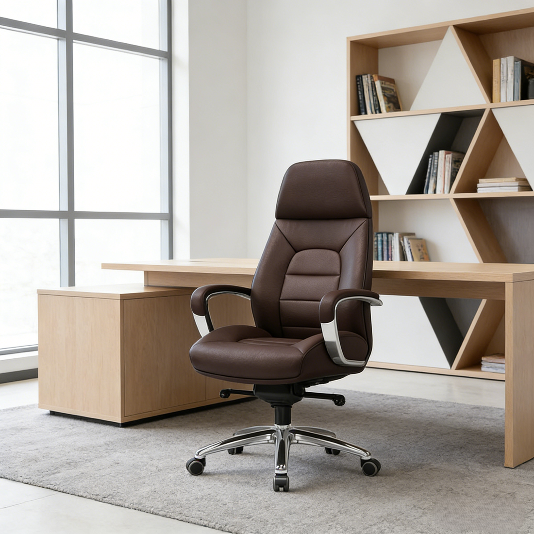 Reclining Leather Executive Office Chair EC-008