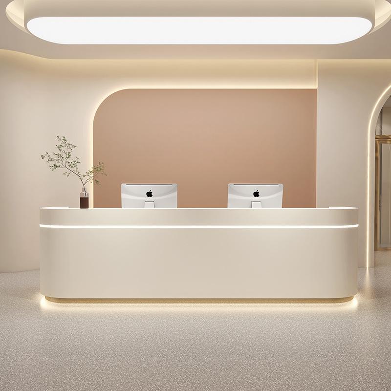 Light Luxury Curved Reception Desk with Minimalist Design RD-206