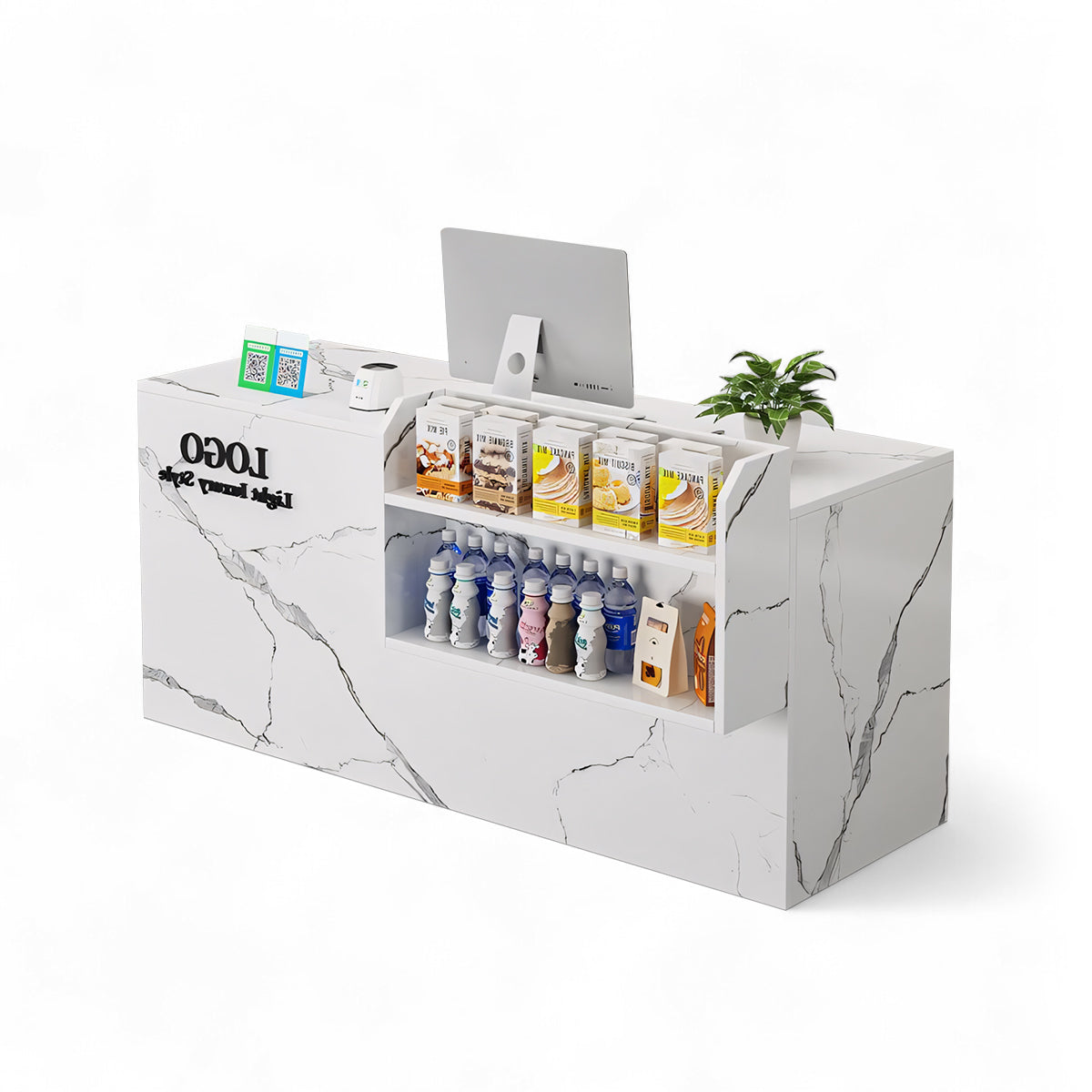 Small Modern Supermarket Counter Clothing Store Reception Desk RD-161
