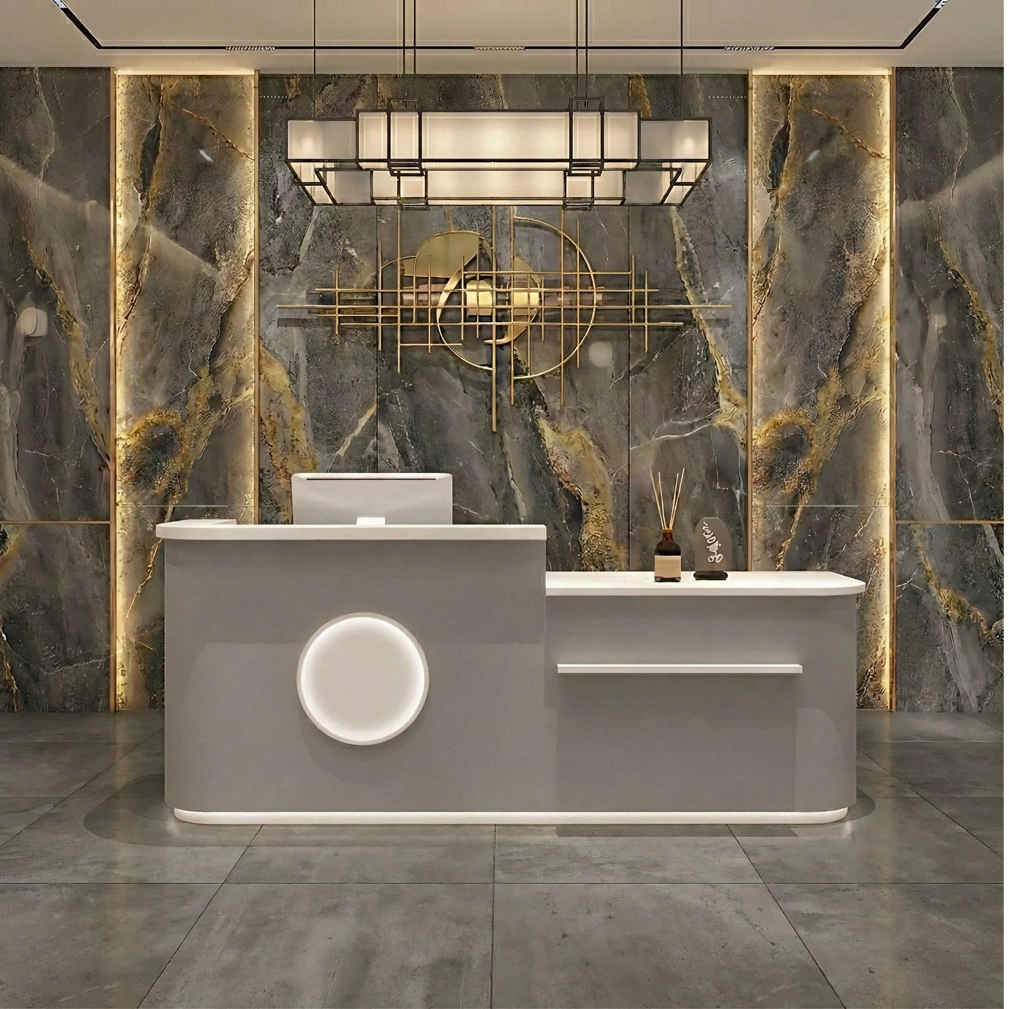 Refined Store Corner Check Out Counter Reception Desk RD-187