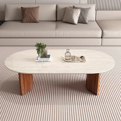 Multi-Functional Creative Travertine Oval Table CT-103