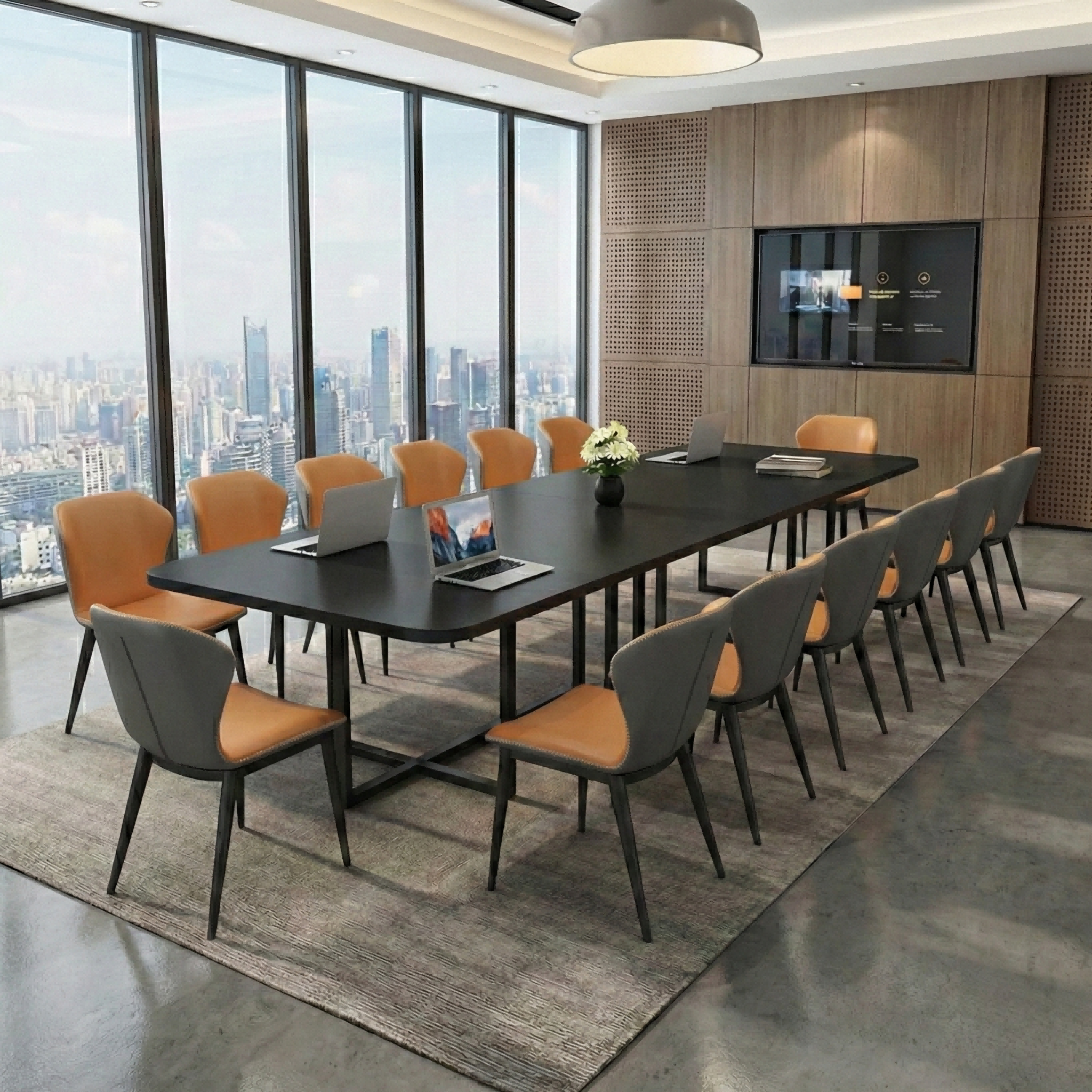 Conference Table Light Luxury Office Training Bar And Chairs MT-011