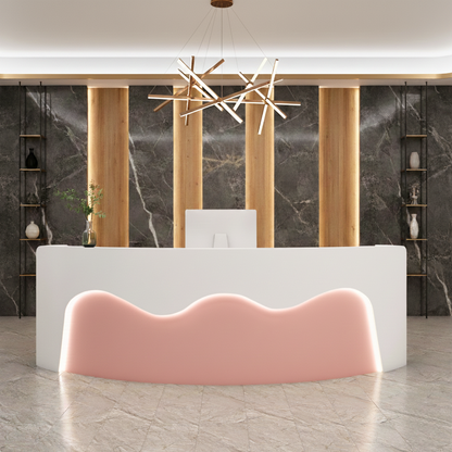 Colorful Wavy Arc-shaped Clothing Stores Beauty Salons Reception Desk RD-174