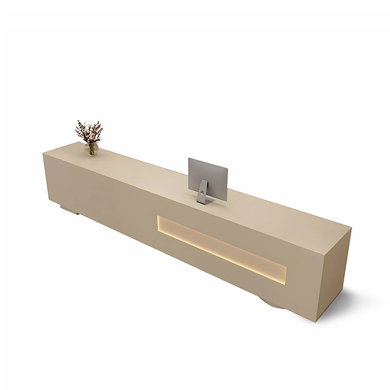 Modern Fully assembled Rectangular Reception Desk with LED RD-136