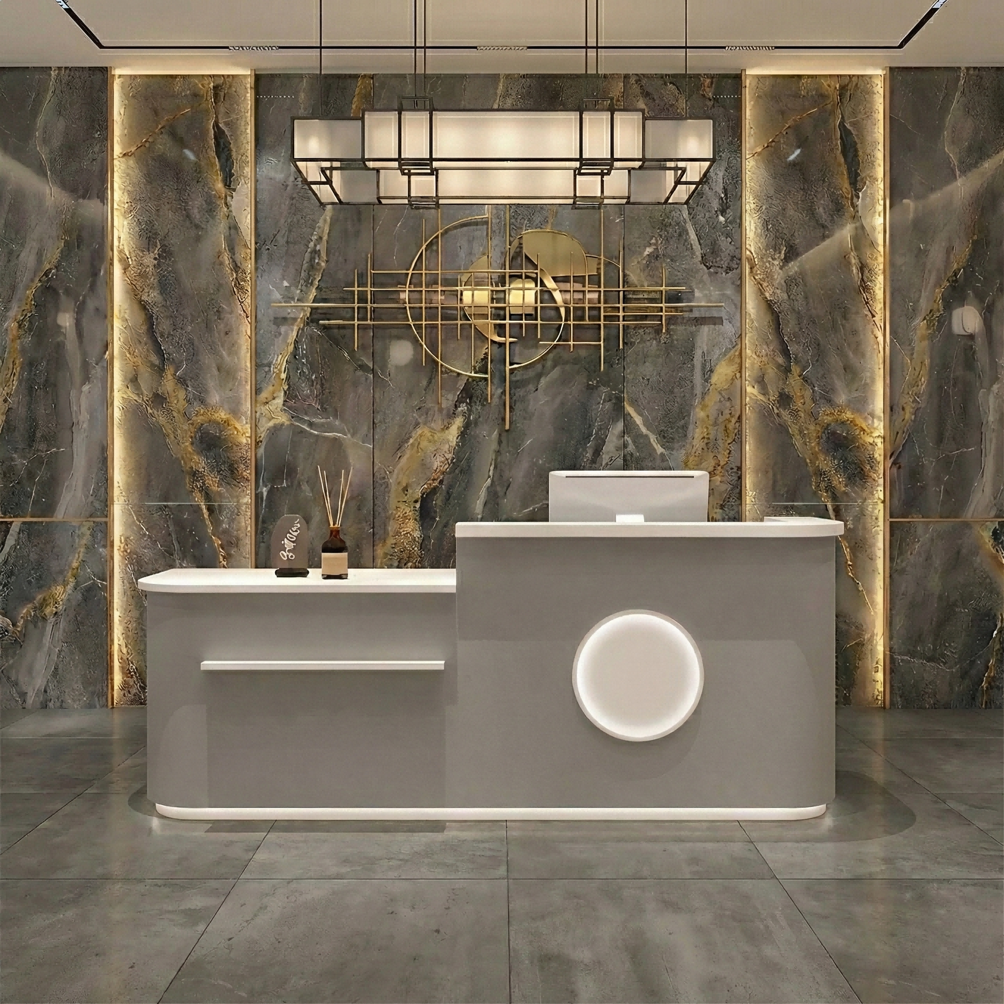 Refined Store Corner Check Out Counter Reception Desk RD-187