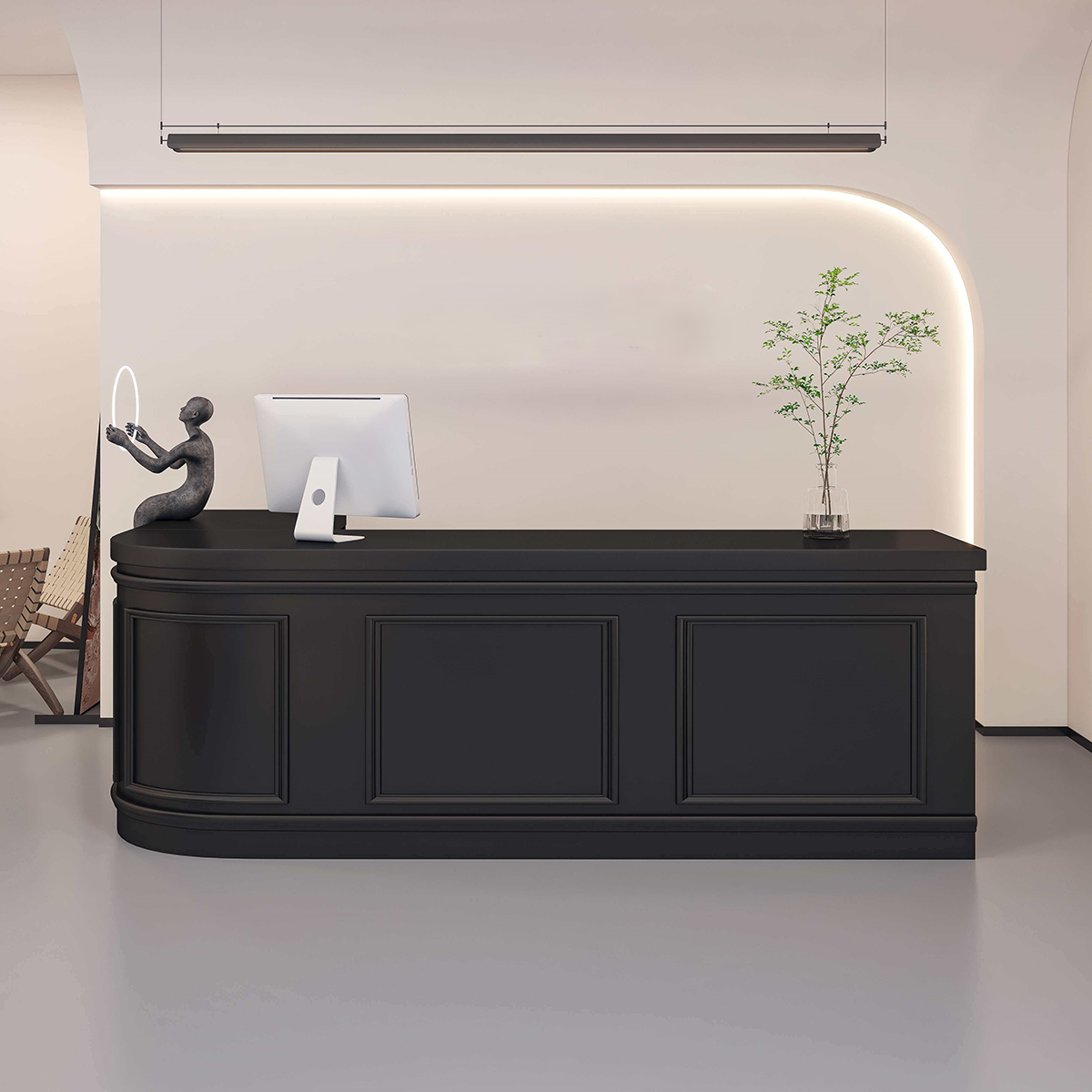 Curved French-Style Corner Desk RD-210