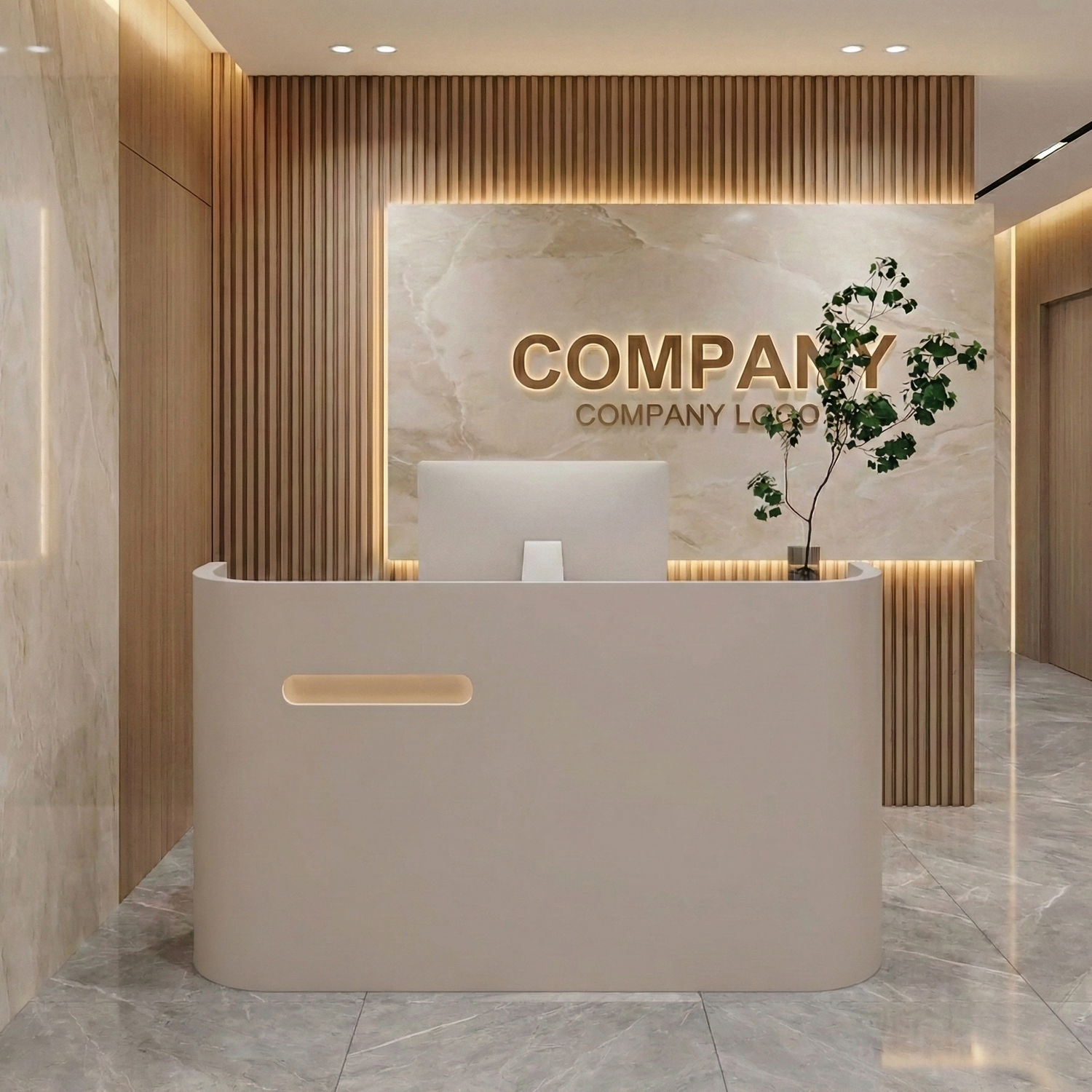 Small Frosted Texture Fashion Store Cashier Reception Desk RD-184