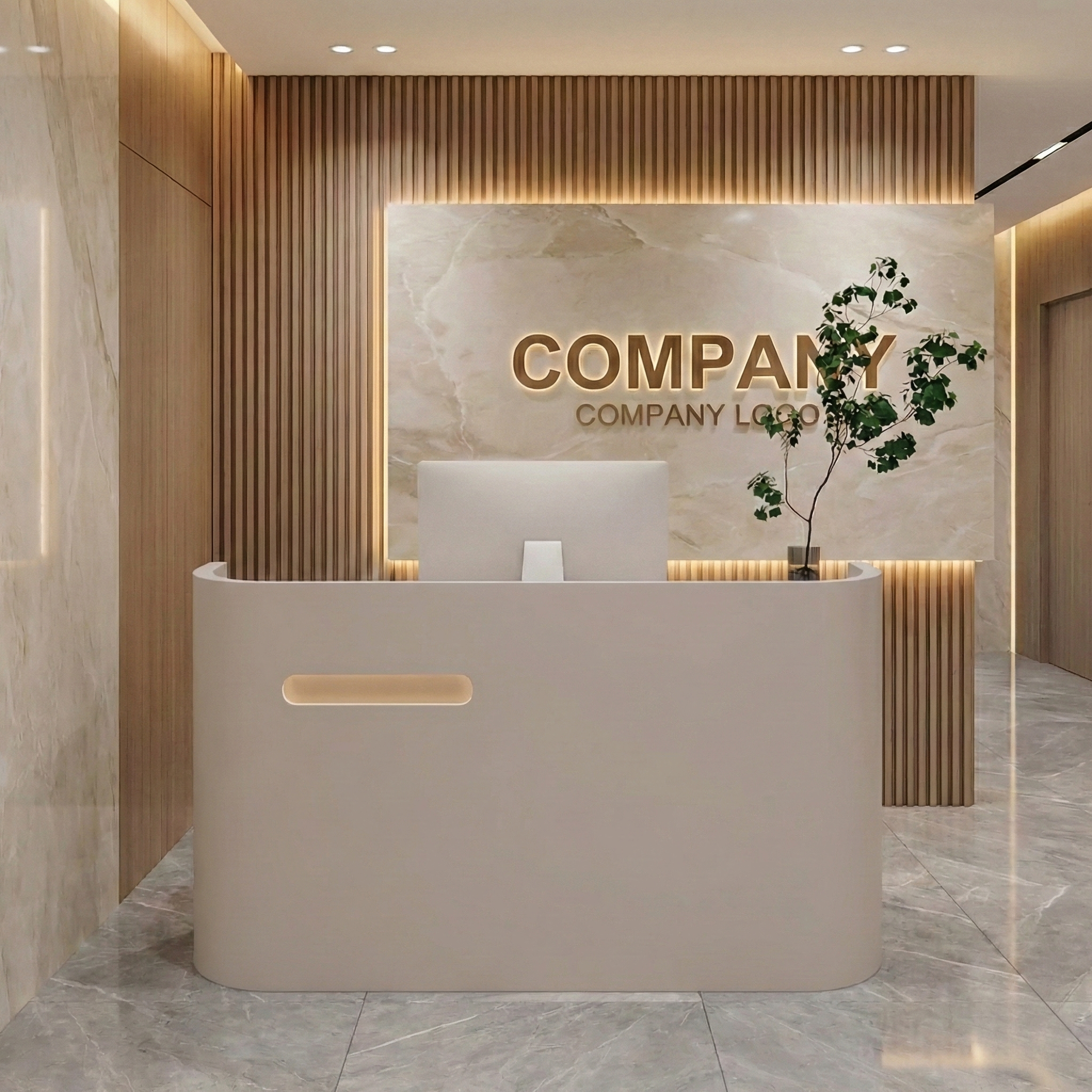 Small Frosted Texture Fashion Store Cashier Reception Desk RD-184