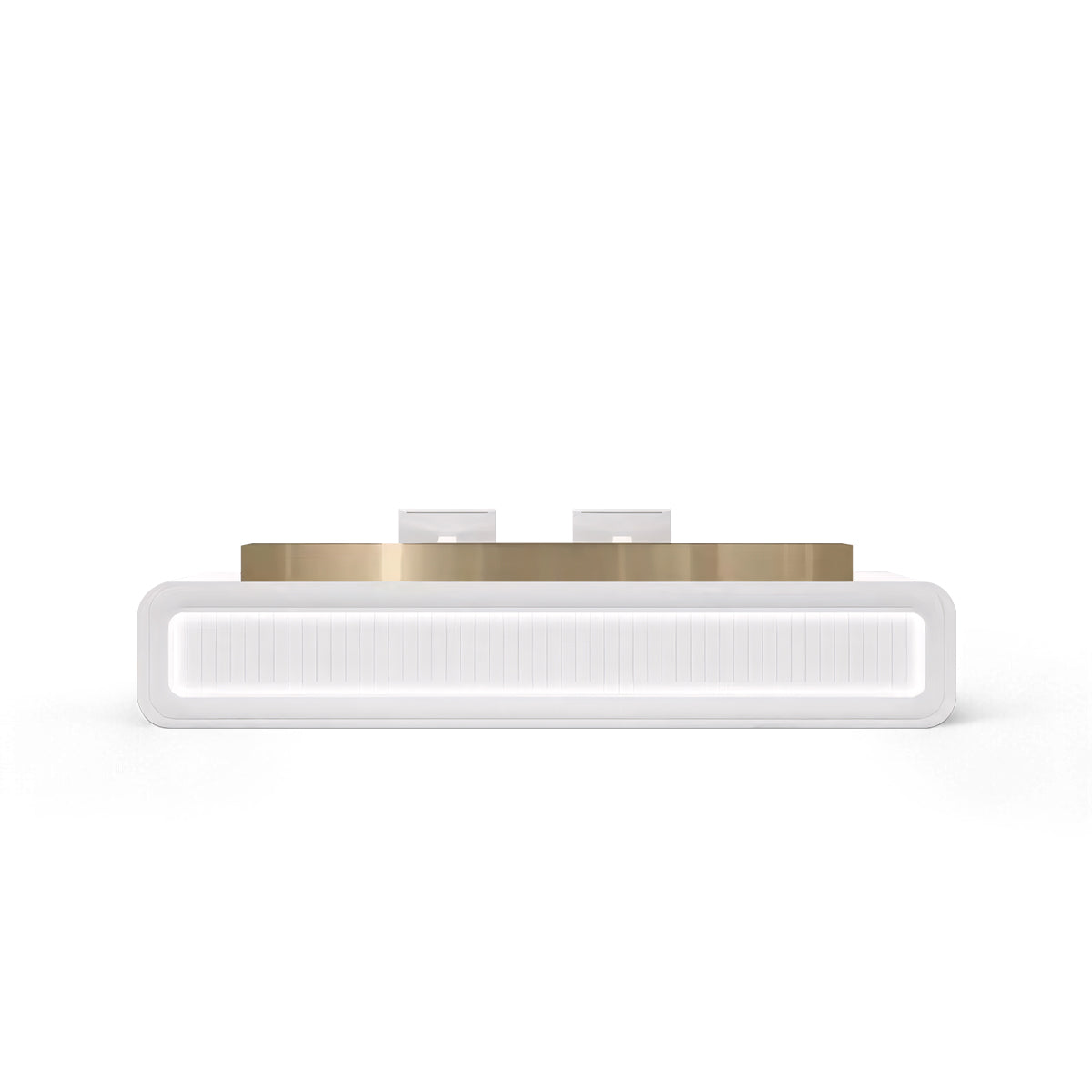 Light Luxury Fully Assembled Multi - person Rectangular Reception Desk with LED Lights RD-175