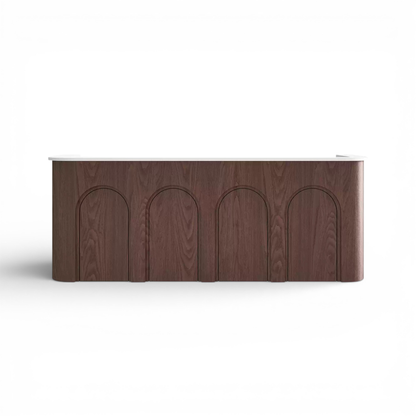 Curved Wood Reception Desk with Arched Panel Design RD-207