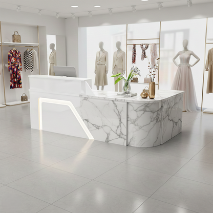 Modern Arc Shape Store Office Supermarket Reception Desk RD-164