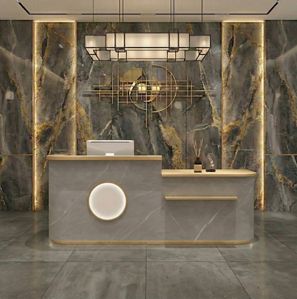 Refined Store Corner Check Out Counter Reception Desk RD-187