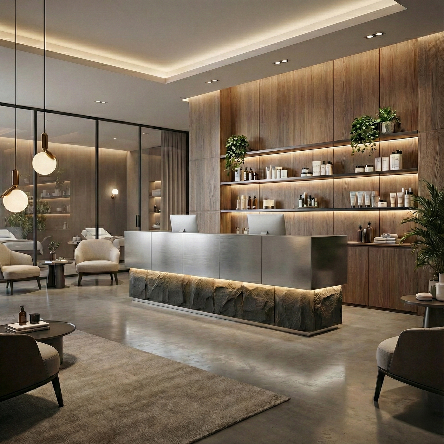 Stainless Steel Cash Register Commercial Front Desk Reception Desk RD-141