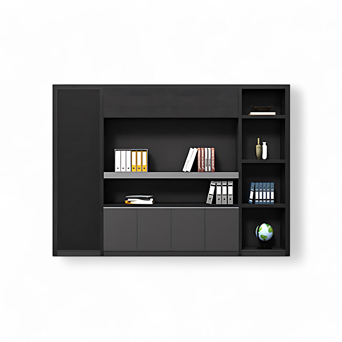 Modern Office Desk, Wooden Computer Desk, Black Executive Desk ED-014