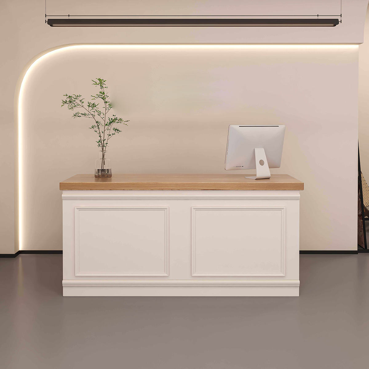 Curved French-Style Corner Desk RD-210