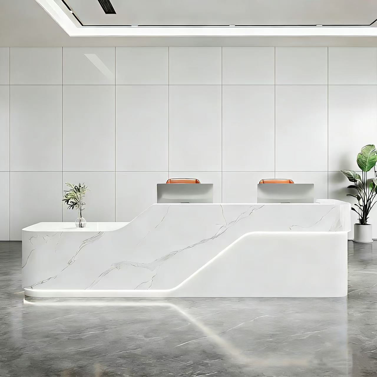 Luxury Reception Desk with Marble Grain for Office and Hotel RD-198