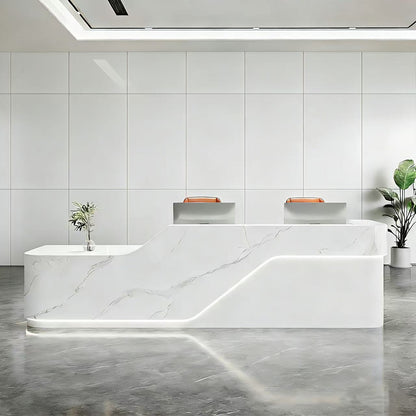 Luxury Reception Desk with Marble Grain for Office and Hotel RD-198