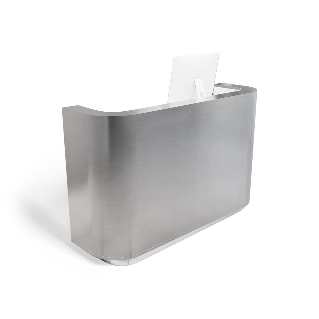 Silver Stainless Steel Small Bar Reception Desk RD-132