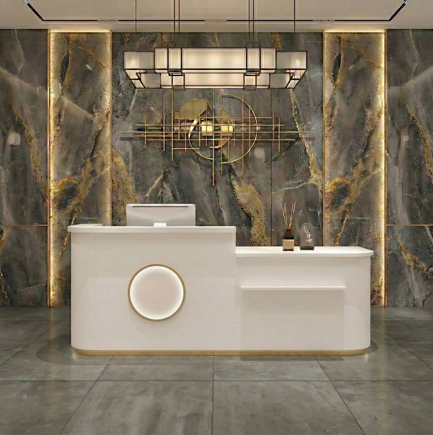 Refined Store Corner Check Out Counter Reception Desk RD-187