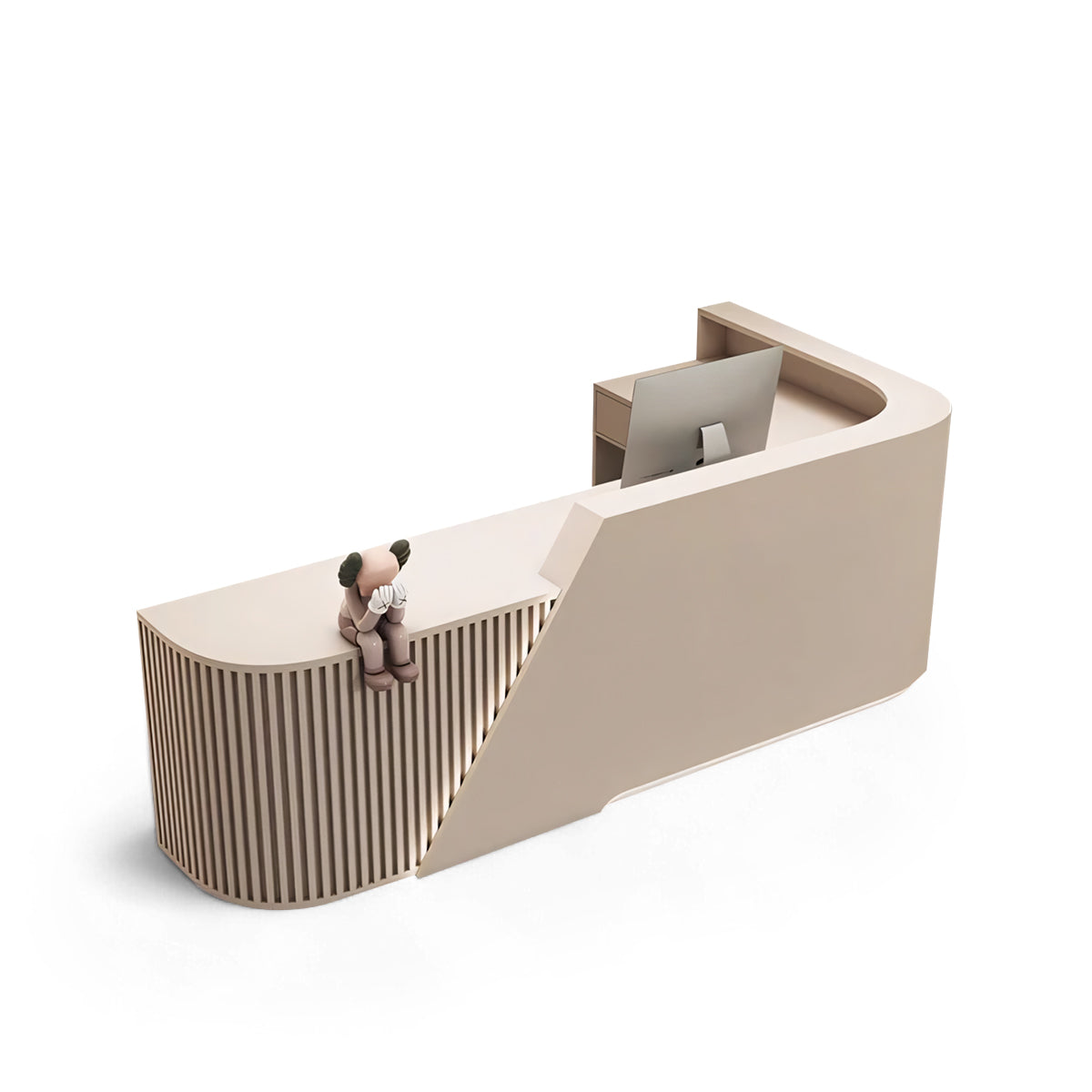 Arc L-Shaped Beauty Salon Cashier Company Reception Desk RD-114