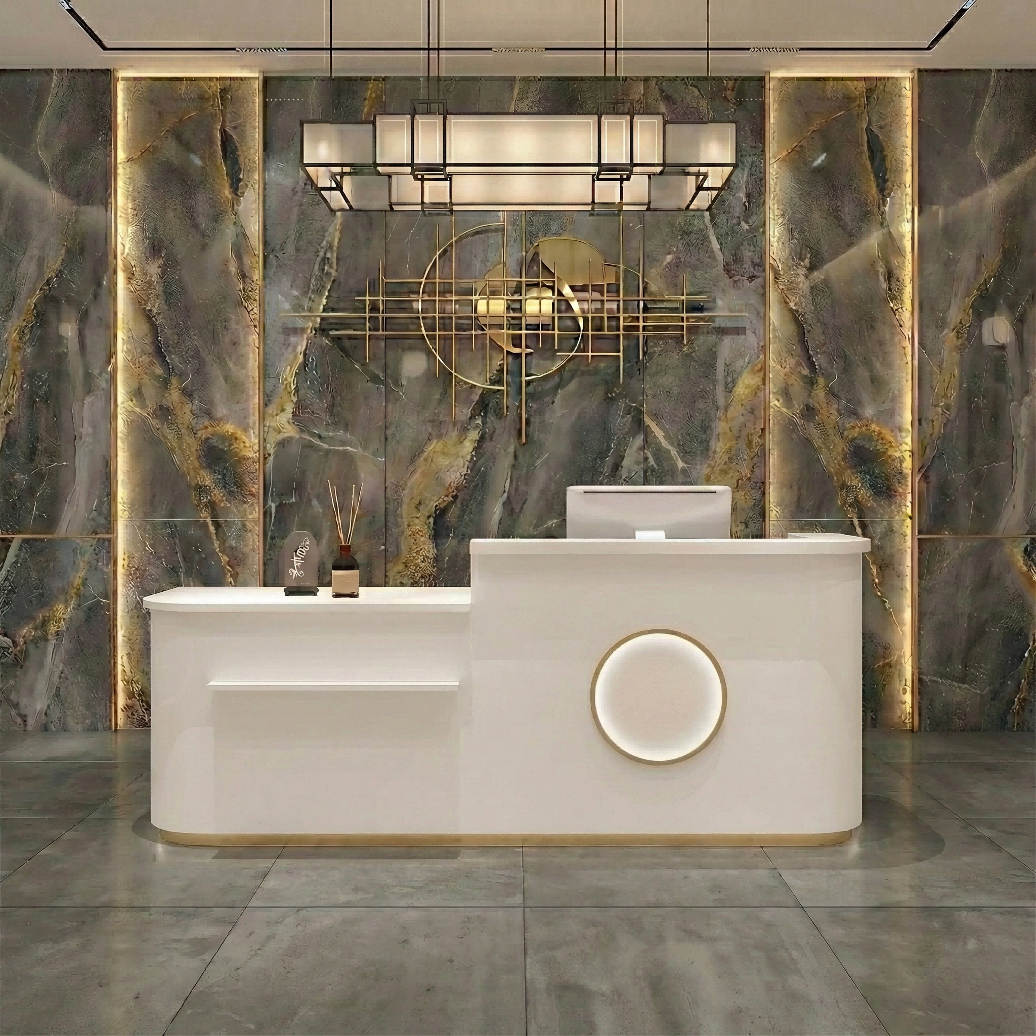 Refined Store Corner Check Out Counter Reception Desk RD-187