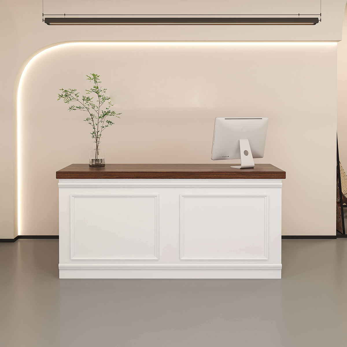 Curved French-Style Corner Desk RD-210