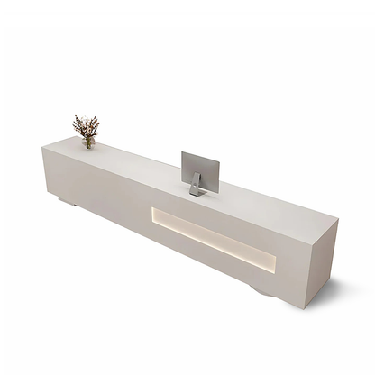 Modern Fully assembled Rectangular Reception Desk with LED RD-136