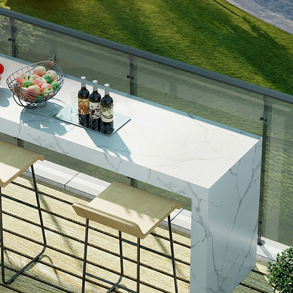 Modern Sintered Stone Outdoor Bar Table – Luxury Alfresco Divider BC-110