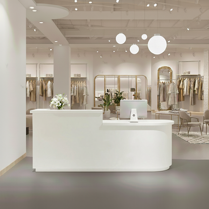 Arc Shape Fashionably Salon Store Institution Reception Desk RD-124