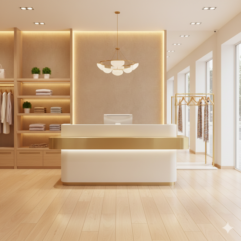 Stainless Steel Simple Reception Salons Stores Reception Desk RD-167