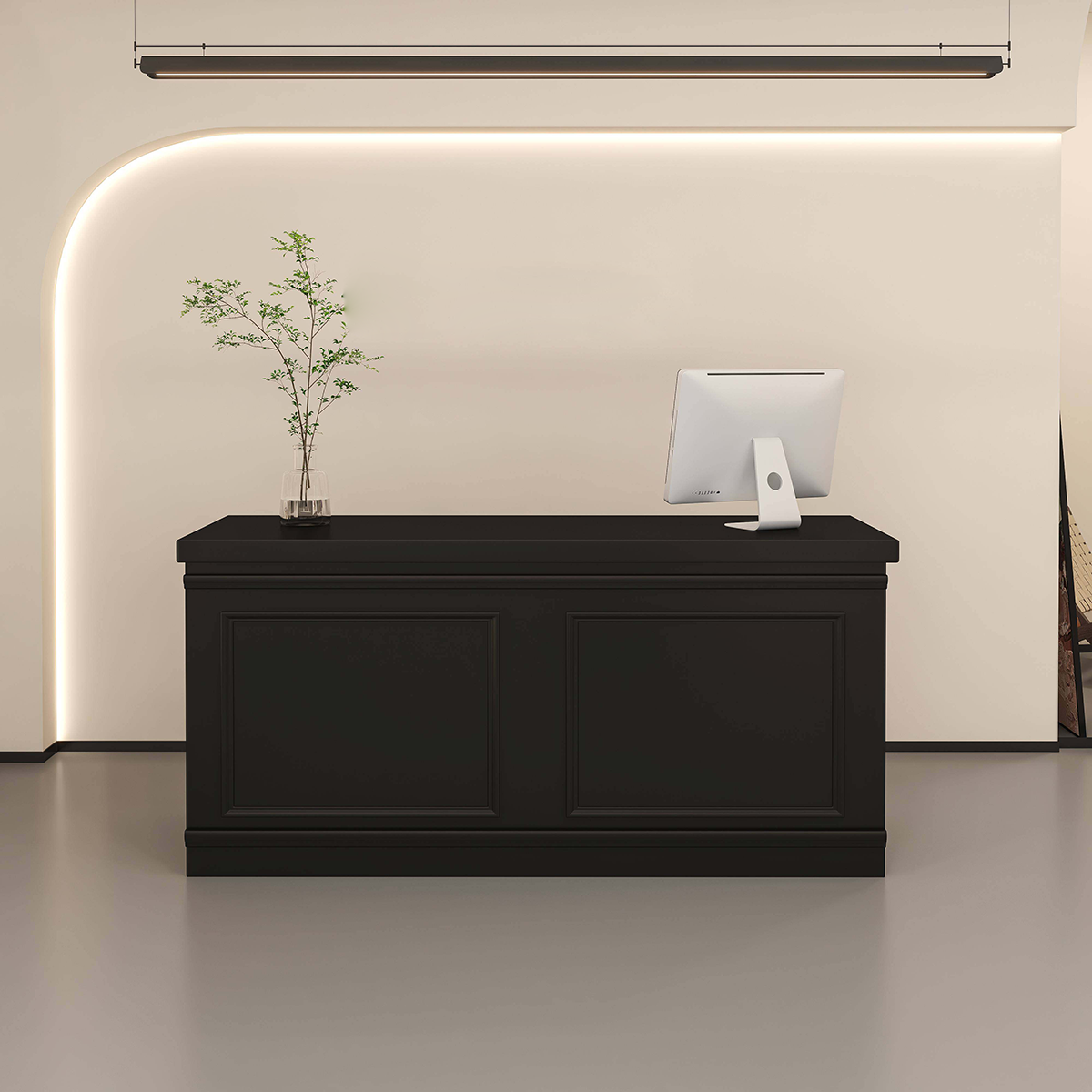 Curved French-Style Corner Desk RD-210