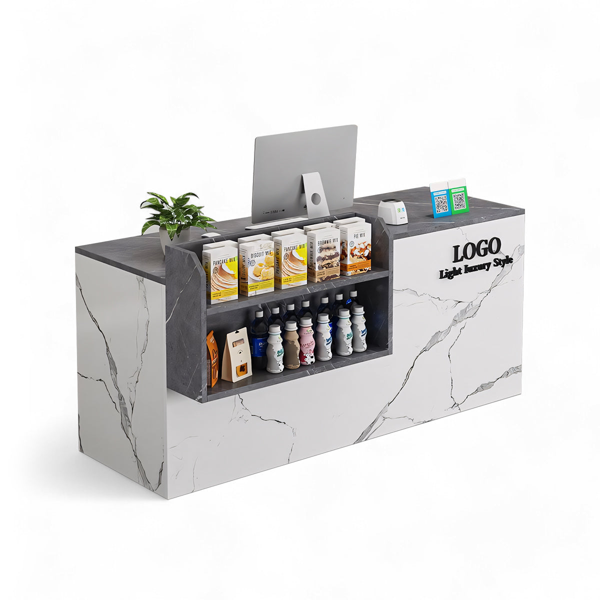 Small Modern Supermarket Counter Clothing Store Reception Desk RD-161