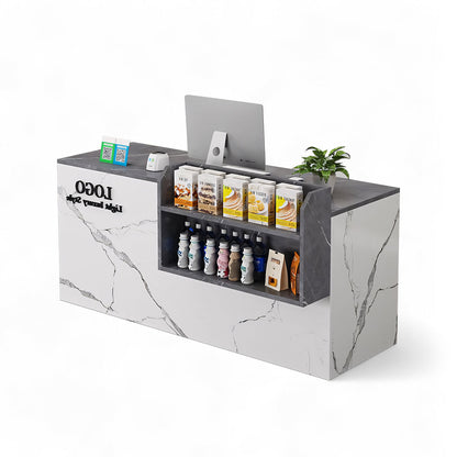 Small Modern Supermarket Counter Clothing Store Reception Desk RD-161