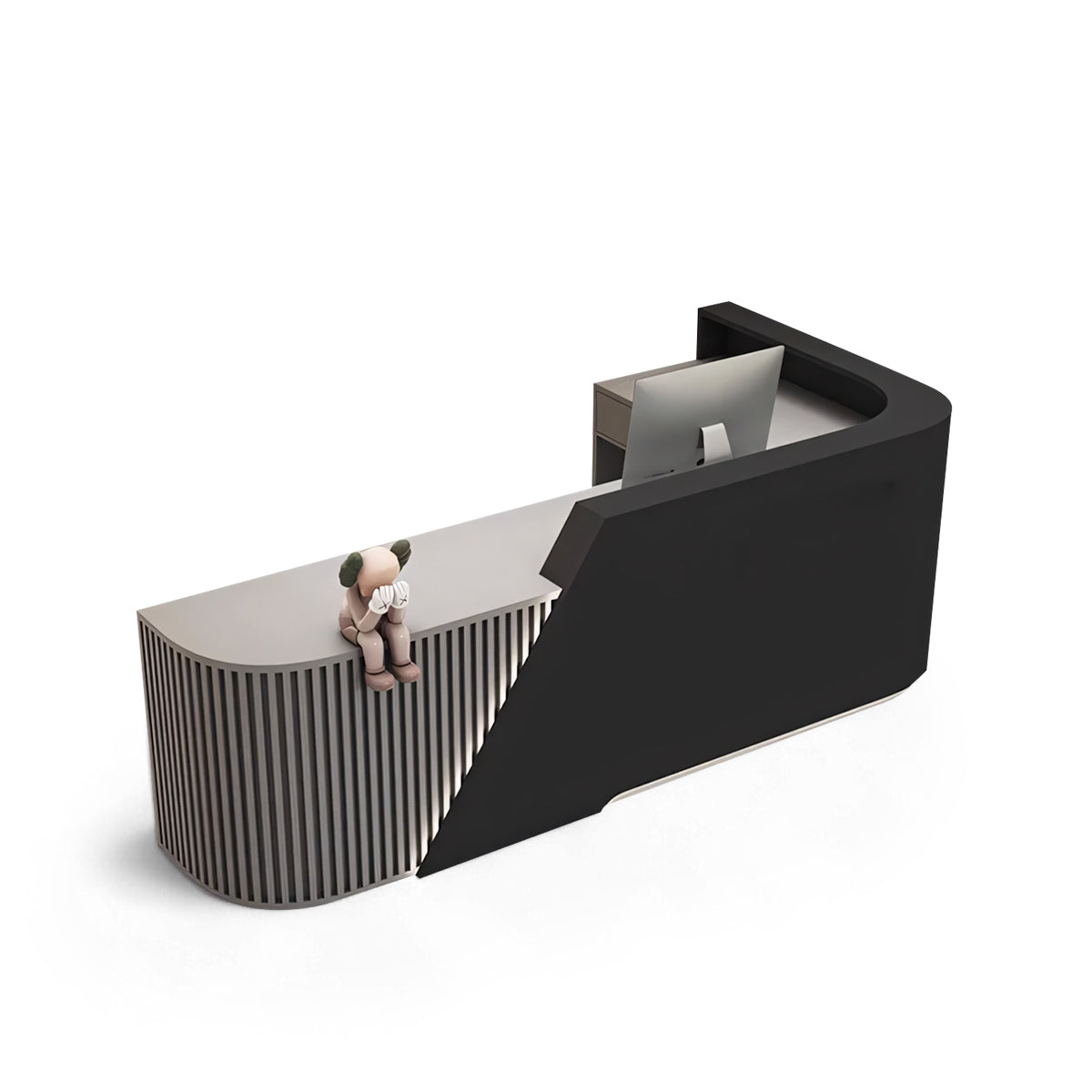 Arc L-Shaped Beauty Salon Cashier Company Reception Desk RD-114