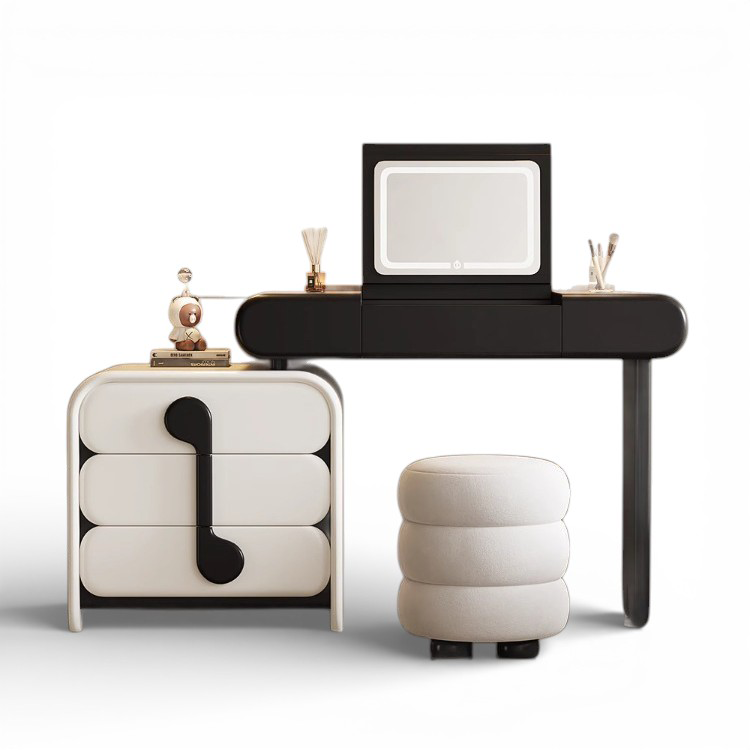 Modern Dressing Table with Fliptop &amp; Drawers DRT-003