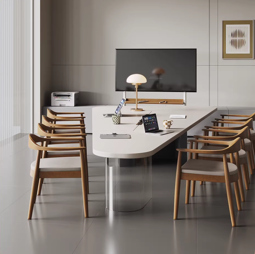 Modern Wing-Shaped Executive Meeting Table – Geometric Office Desk MT-028