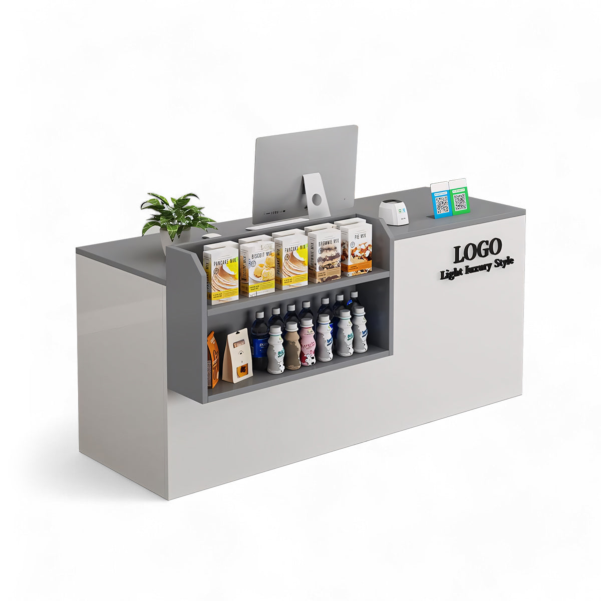 Small Modern Supermarket Counter Clothing Store Reception Desk RD-161
