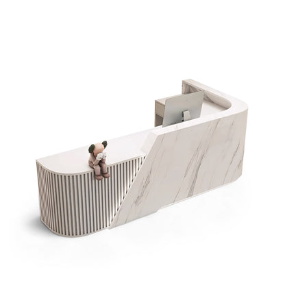 Arc L-Shaped Beauty Salon Cashier Company Reception Desk RD-114