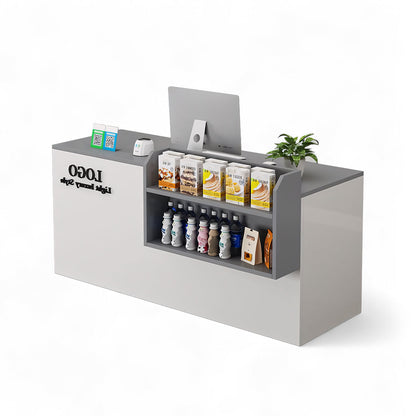Small Modern Supermarket Counter Clothing Store Reception Desk RD-161