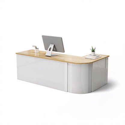 Lacquered Sleek Company With Corner Reception Desk Counter RD-199