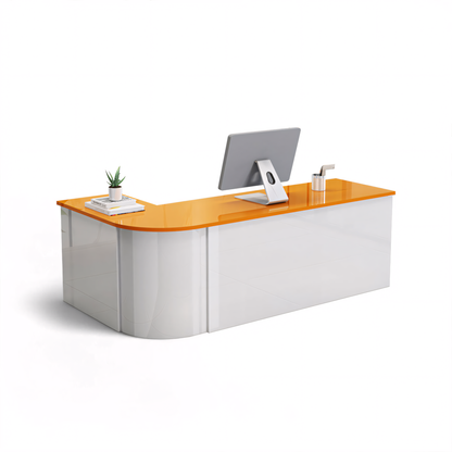 Lacquered Sleek Company With Corner Reception Desk Counter RD-199