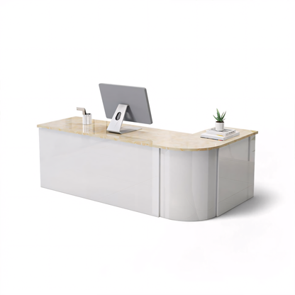 Lacquered Sleek Company With Corner Reception Desk Counter RD-199