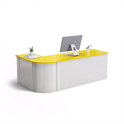 Lacquered Sleek Company With Corner Reception Desk Counter RD-199
