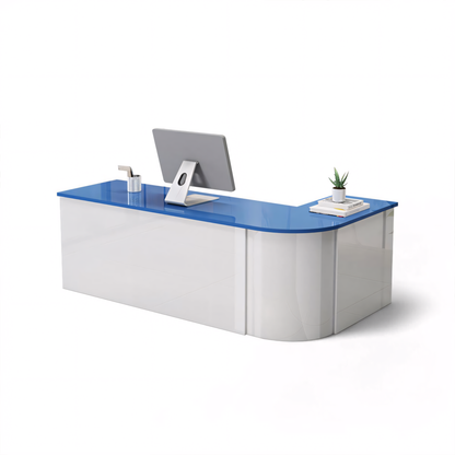 Lacquered Sleek Company With Corner Reception Desk Counter RD-199