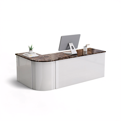 Lacquered Sleek Company With Corner Reception Desk Counter RD-199