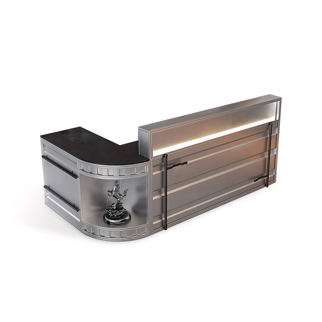 Retro Industrial Style Metal Bar Counter Front Reception Desk RD-182