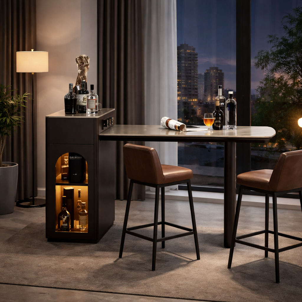 French-Style Extendable Stone Island Dining Table IT-106