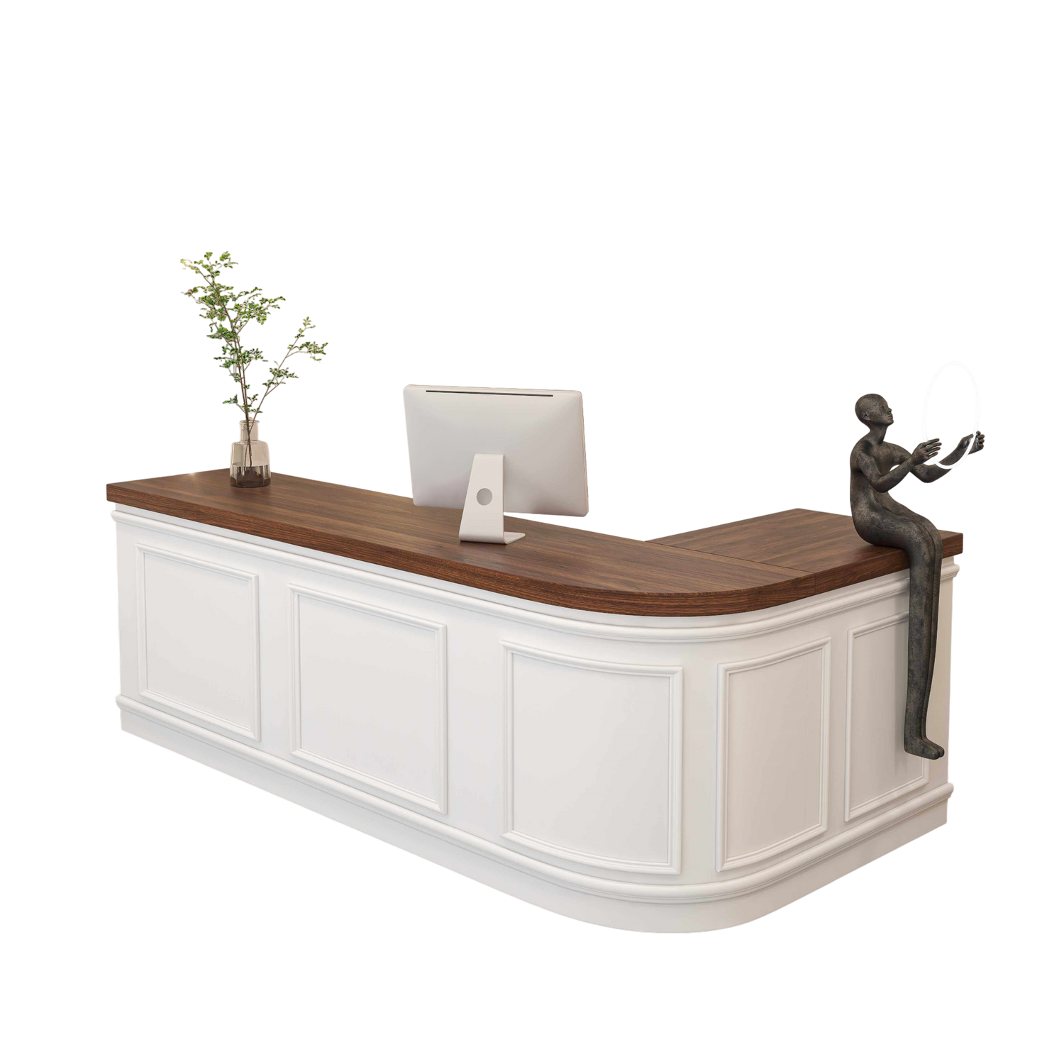 Curved French-Style Corner Desk RD-210