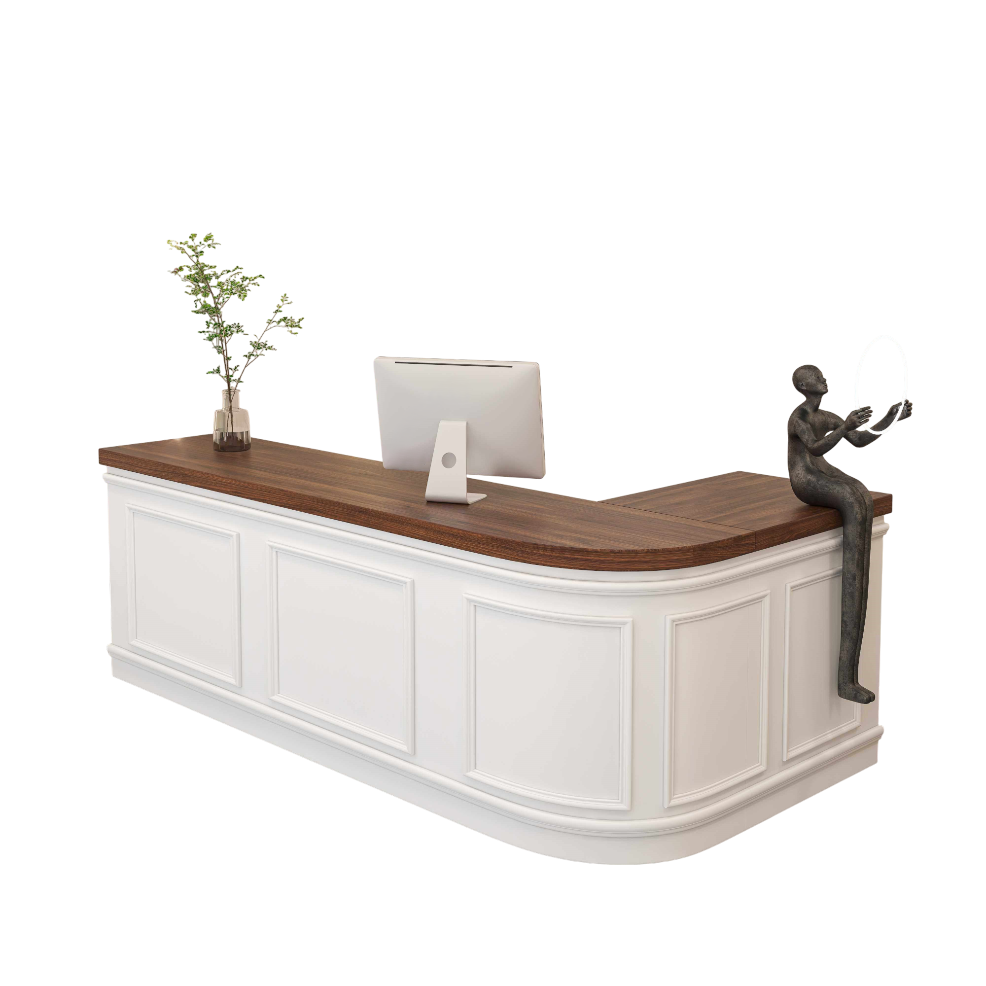 Curved French-Style Corner Desk RD-210