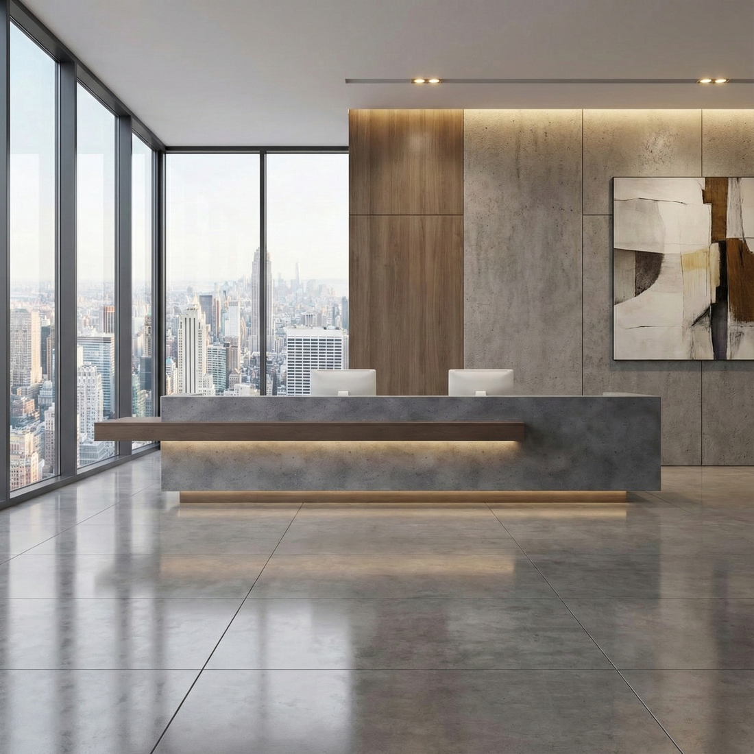 Premium Multi-color Rectangular Multi-Person Front Reception Desk RD-115